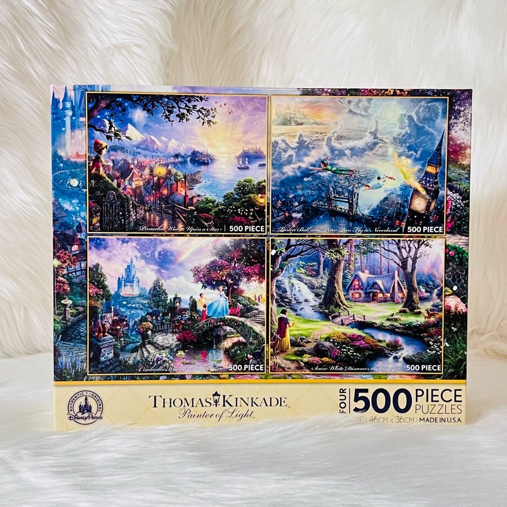 Disney Thomas Kinkade 4 in 1 Puzzle Set‎